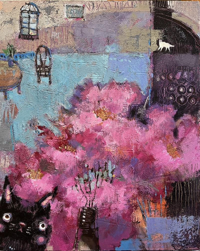 貓的遊戲-童凱俐油畫、水彩創作個展_訊息圖